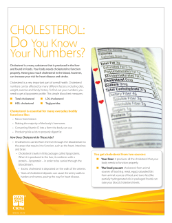CHOLESTEROL: Do You Know Numbers?