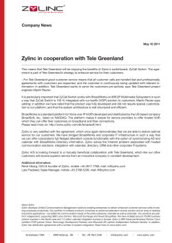 Zylinc in cooperation with Tele Greenland