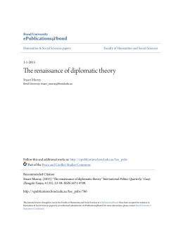 The renaissance of diplomatic theory