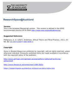 Ambitions ETMP - ResearchSpace@Auckland