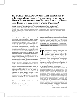 do force&ndash;time and power&ndash;time measures in a loaded jump squat