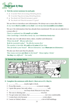 There and it/they / Plural and uncountable nouns