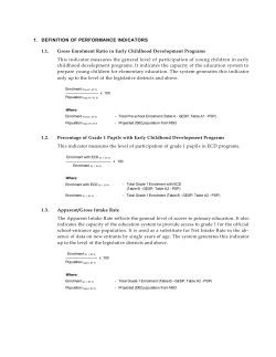 1. definition of performance indicators