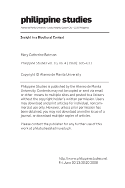 Print this article - Philippine Studies
