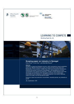 Scoping paper on industry in Senegal