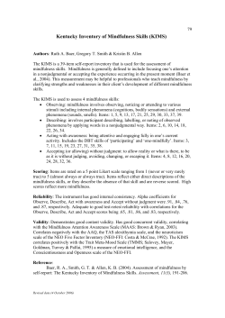 Measures Package - Mindfulness Extended