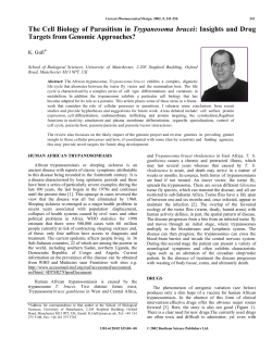 The Cell Biology of Parasitism in Trypanosoma brucei: Insights and