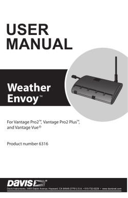 the Weather Envoy! - Davis Instruments