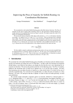 Improving the Price of Anarchy for Selfish Routing via Coordination