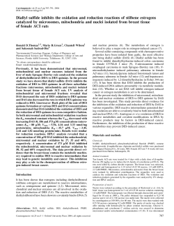 Diallyl sulfide inhibits the oxidation and reduction reactions of