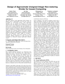Design of Approximate Unsigned Integer Non