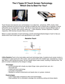 The 5 Types Of Touch Screen Technology - TRU