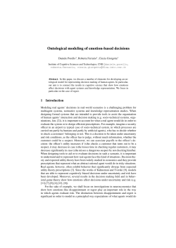 Ontological modeling of emotion-based decisions