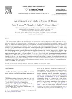 An infrasound array study of Mount St. Helens