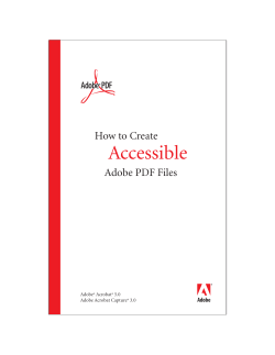 How to Create Accessible Adobe PDF Files