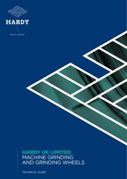 HARDY UK LIMITED MACHINE GRINDING AND GRINDING WHEELS