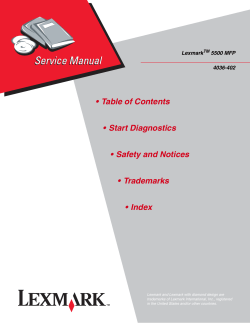Lexmark 5500 MFP 4036-402 Service Manual