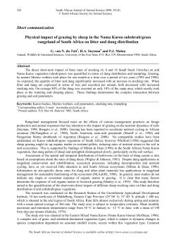 Physical impact of grazing by sheep on the dynamics of Nama