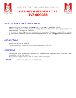 7v7 Soccer Rules - McGill Athletics
