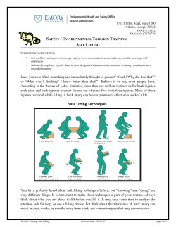 Safe Lifting Techniques
