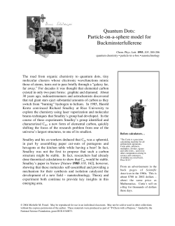Quantum Dots: Particle-on-a-sphere model for Buckminsterfullerene