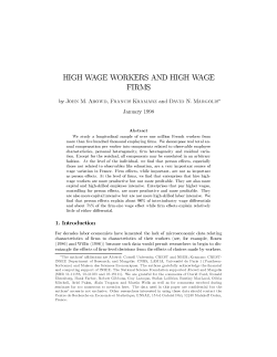 high wage workers and high wage firms