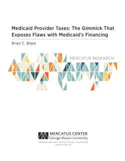 Medicaid Provider Taxes
