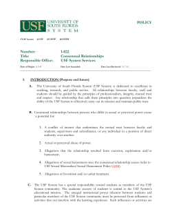 Consensual Relationships - Regulations and Policies