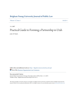 Practical Guide to Forming a Partnership in Utah