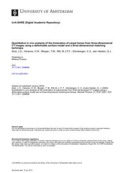 Quantitative in vivo analysis of the kinematics of carpal bones from