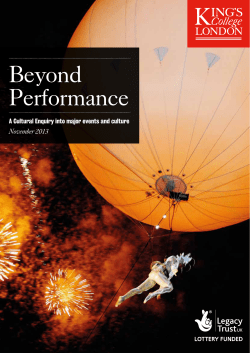 Beyond Performance: Culture and Major Events