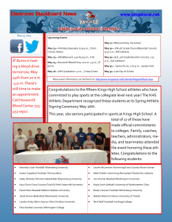 May 23 - Kings Local School District