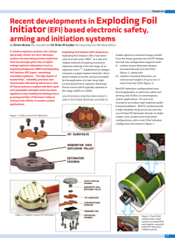 Recent developments in Exploding Foil Initiator(EFI) based