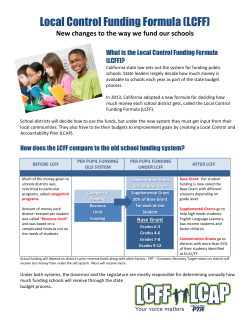 Local Control Funding Formula (LCFF)
