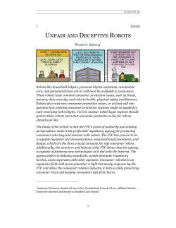 Unfair and Deceptive Robots