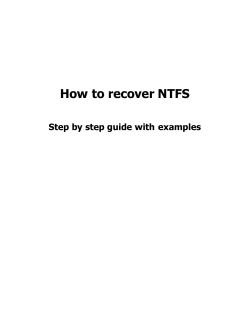 How to recover NTFS