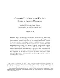 Consumer Price Search and Platform Design in Internet Commerce!