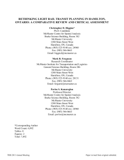 rethinking light rail transit planning in hamilton, ontario