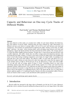 Capacity and Behaviour on One-way Cycle Tracks of