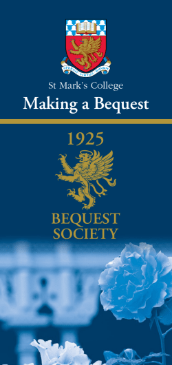 Making a Bequest - St Mark`s College