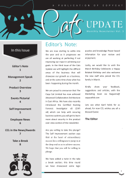 Editor`s Note - copy cat group