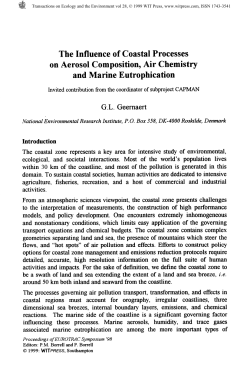 The Influence of Coastal Processes on Aerosol