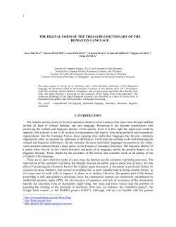 the digital form of the thesaurus dictionary of the romanian