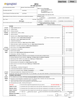 2014 SF-1040 Form - City of Springfield, Michigan