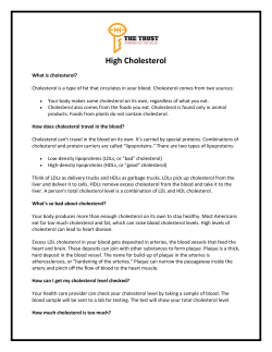 High Cholesterol - NFL Players Trust