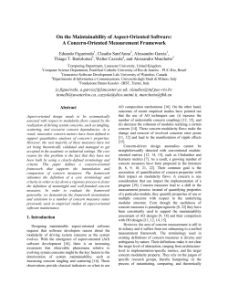 On the Maintainability of Aspect-Oriented Software: A