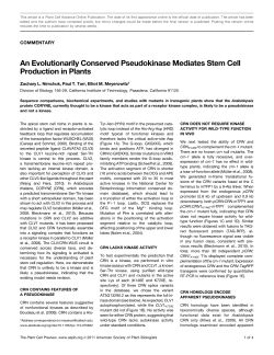 An Evolutionarily Conserved Pseudokinase