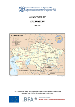 Country Fact Sheet Kazakhstan