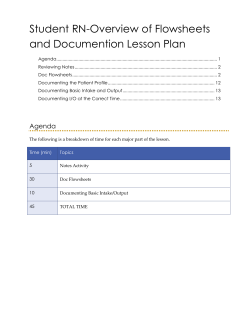 LP Inst and Student RN-Overview of Flowsheets