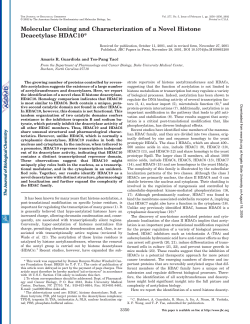 Molecular Cloning and Characterization of a Novel Histone